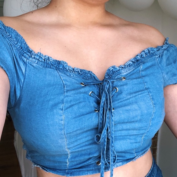 Tops - Denim Crop Top